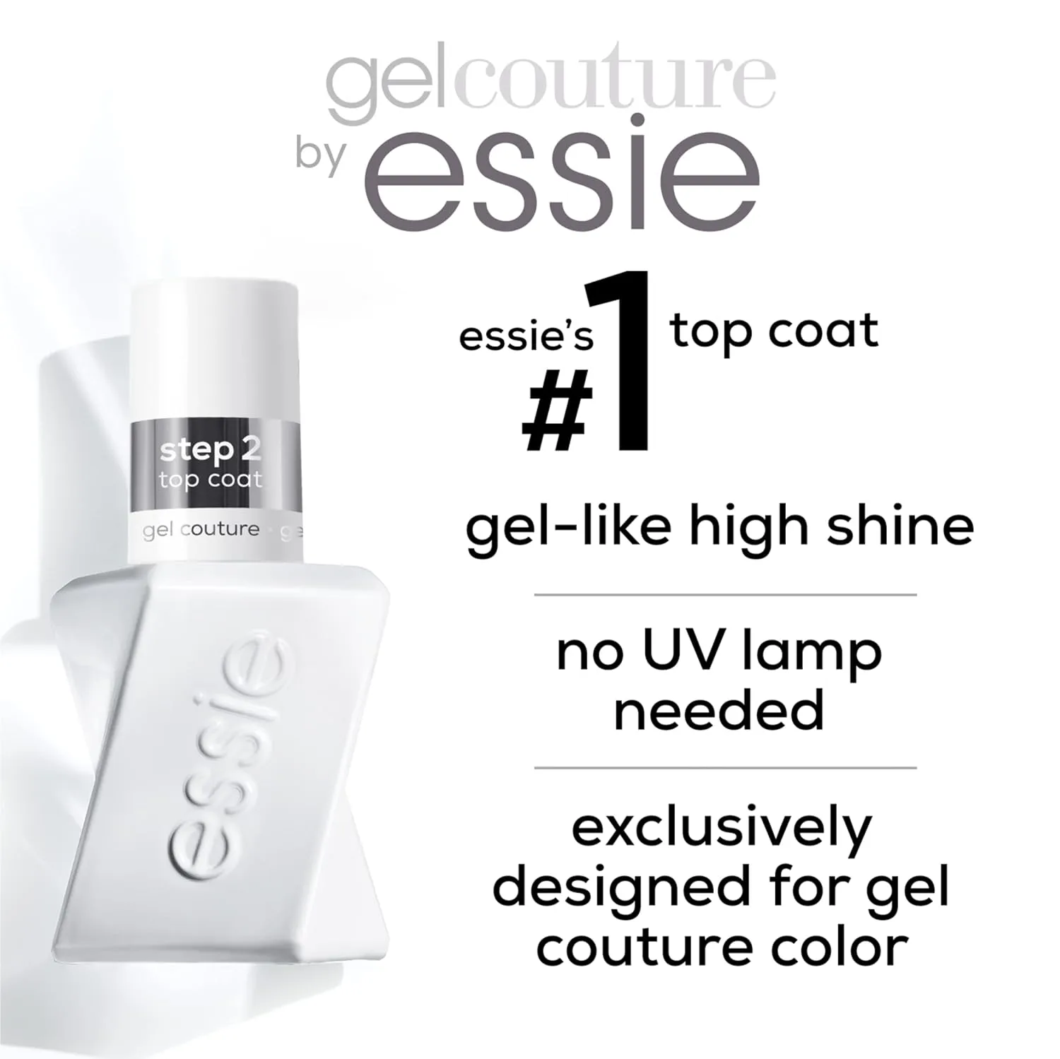 essie Gel Couture Nail Polish Kit, Mauve Nail Polish   Top Coat, Take Me To Thread, 0.46 oz each