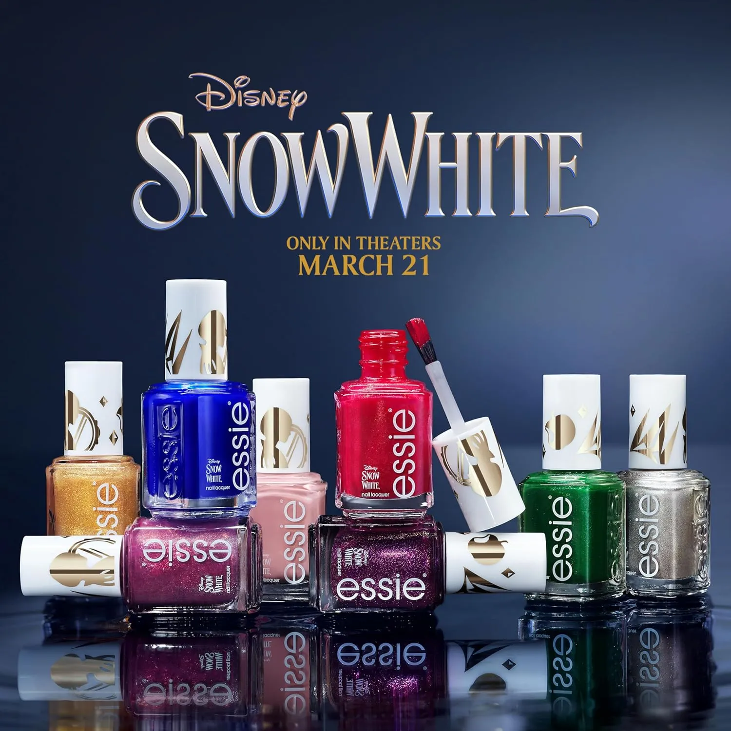 essie salon-quality nail polish, Disney's Snow White, gray, reclaim the mirror, 0.46 fl oz