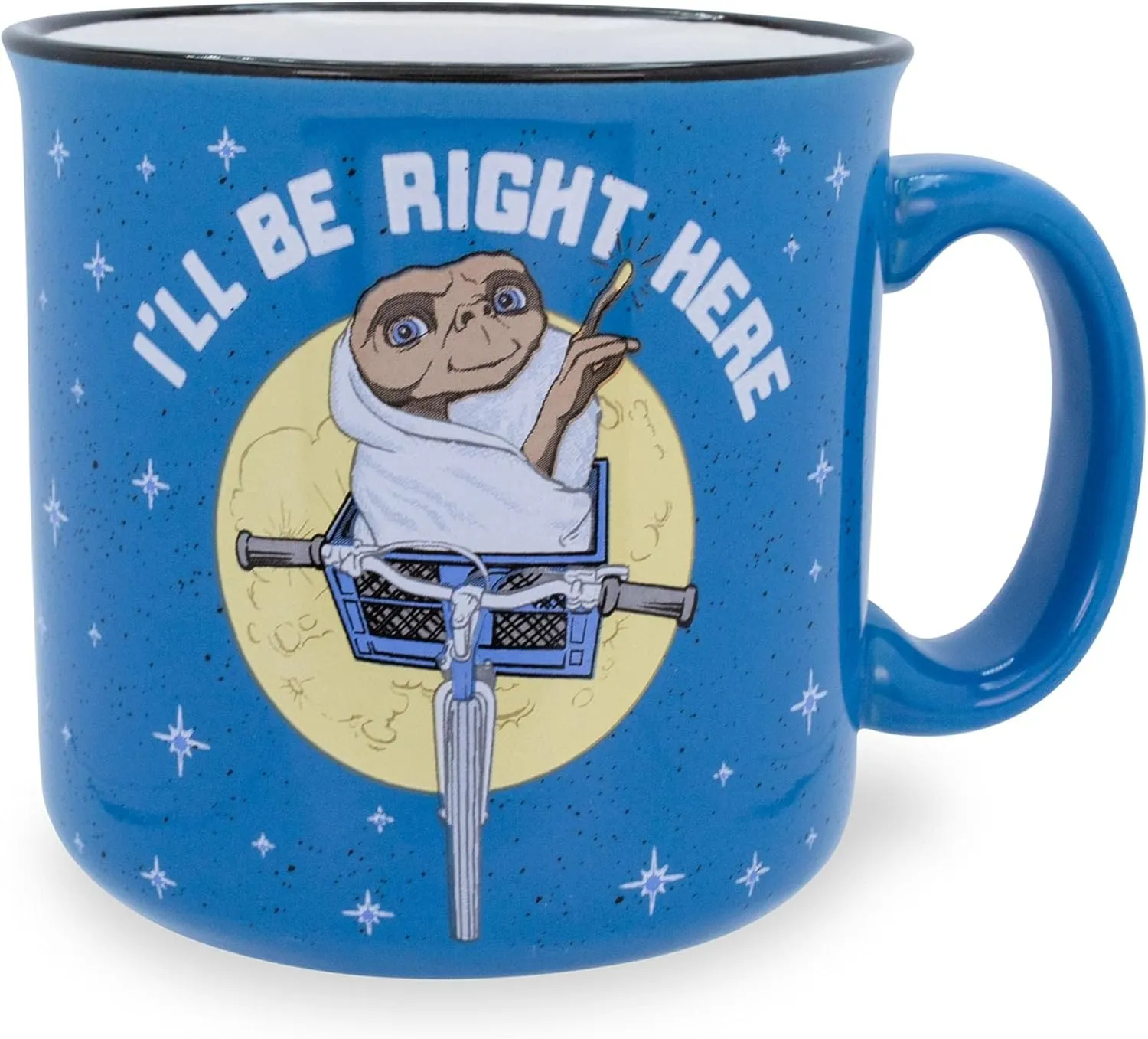 E.T. The Extra-Terrestrial Ceramic Camper Mug | BPA-Free Travel Coffee Cup For Espresso, Caffeine, Cocoa, | Home & Kitchen Essential | Cute SciFi Gifts and Collectibles | Holds 20 Ounces