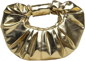 Evening Clutch for Women Pleated Bag PU Leather Purse Top Handle Handbag Elegant for Party Prom Wedding