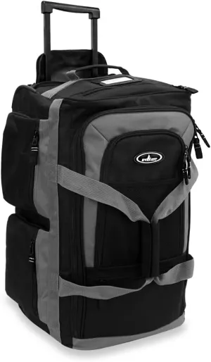 Everest Luggage Rolling Duffel Bag - Large, Black, One Size