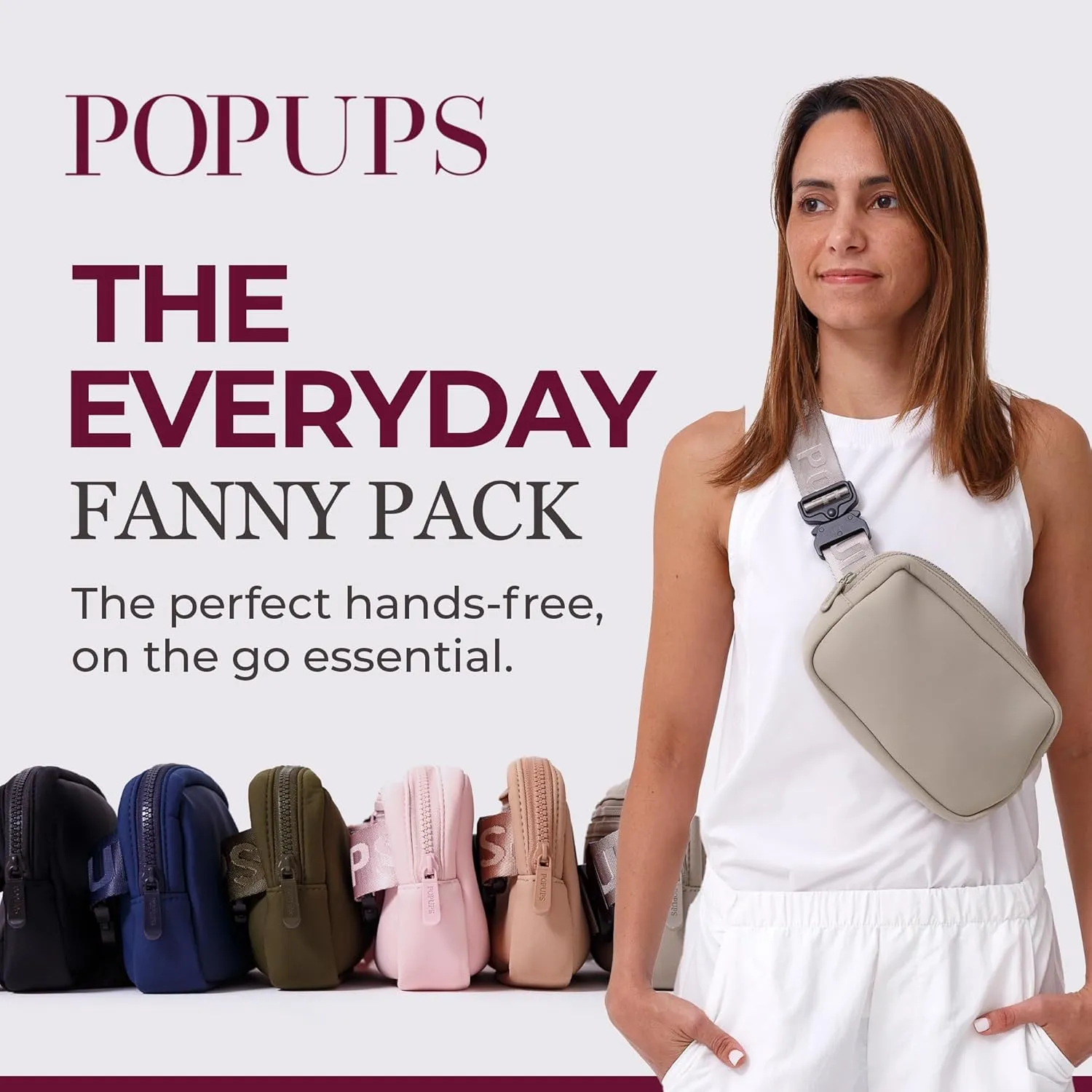 Everyday Fanny Pack Safari - Versatile Crossbody Belt Bags, Water-Resistant Neoprene Sling Bags, Fashion Waist Packs for Travel and Daily Use