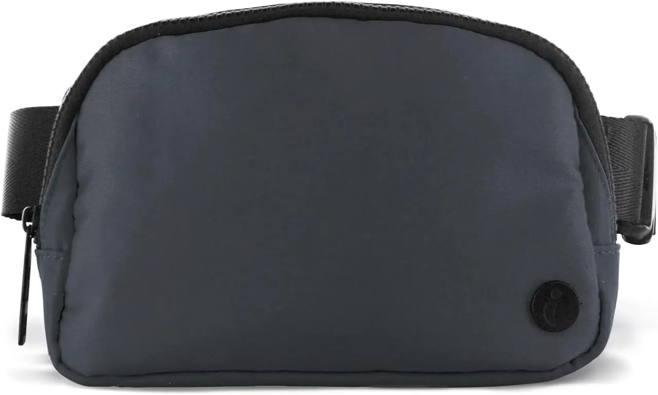 Fanny Pack for Men & Women, Crossbody Waist Belt Bag for Sports, Travel, Walking, Running, Hiking (Grey, One Size)