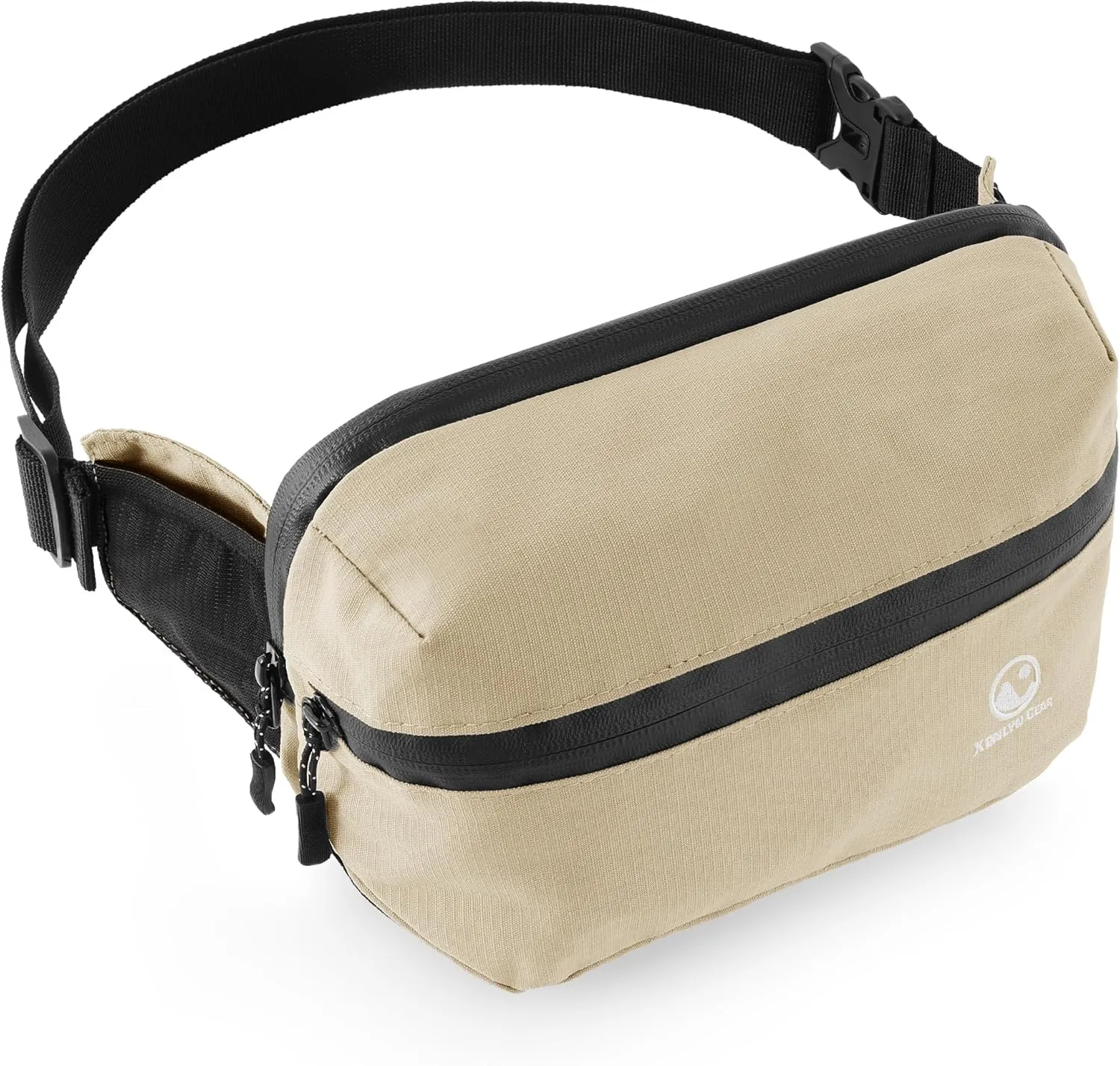 Fanny Pack for Men & Women – Waterproof Fanny Pack & Belt Bag – Stylish Cross Body Bag for Travel, Hiking & Everyday Use – Lightweight & Durable Belt Bag for Women & Men - Khaki