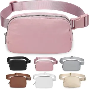 Fanny Pack for Women Teen Girls, Small Belt Bag 1L with Adjustable Strap 32" to 51", Crossbody Bag Water-resistant for Travel Gym Sport Running, Fashion Waist Bag for Mothers Day Gifts