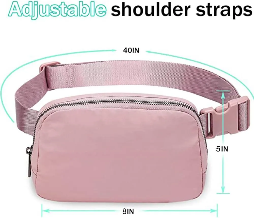 Fanny Pack for Women Teen Girls, Small Belt Bag 1L with Adjustable Strap 32" to 51", Crossbody Bag Water-resistant for Travel Gym Sport Running, Fashion Waist Bag for Mothers Day Gifts