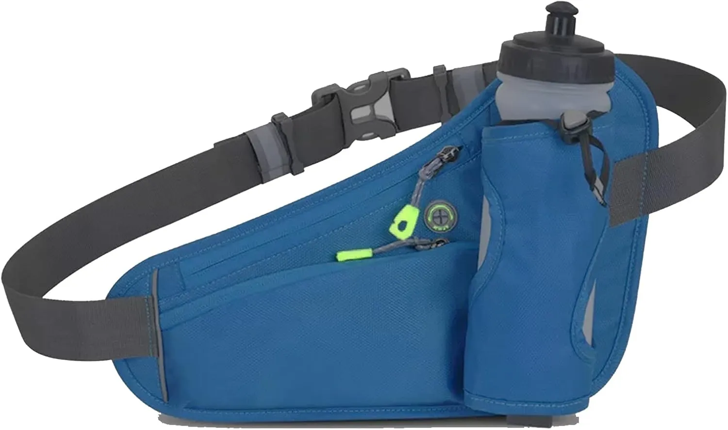 Fanny Pack with Water Bottle Holder, Hydration Running Belt for Men Women Adjustable Strap Waist Bag Suitable for Hiking Running Walking Jogging Camping (Bottle Not Included) (Blue)