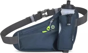 Fanny Pack with Water Bottle Holder, Hydration Running Belt for Men Women Adjustable Strap Waist Bag Suitable for Hiking Running Walking Jogging Camping (Bottle Not Included) (Dark Grey)