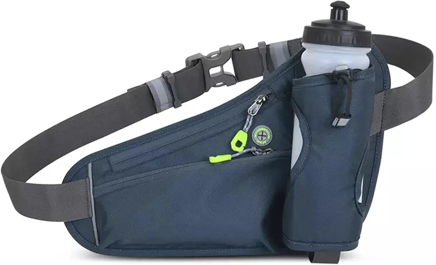 Fanny Pack with Water Bottle Holder, Hydration Running Belt for Men Women Adjustable Strap Waist Bag Suitable for Hiking Running Walking Jogging Camping (Bottle Not Included) (Dark Grey)