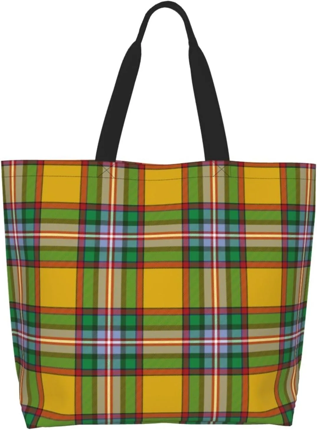 Farquharson Weathered Tartan Tote Bag For Women Weekender Travel Bag Reusable Grocery Bags Large Totes Handbags