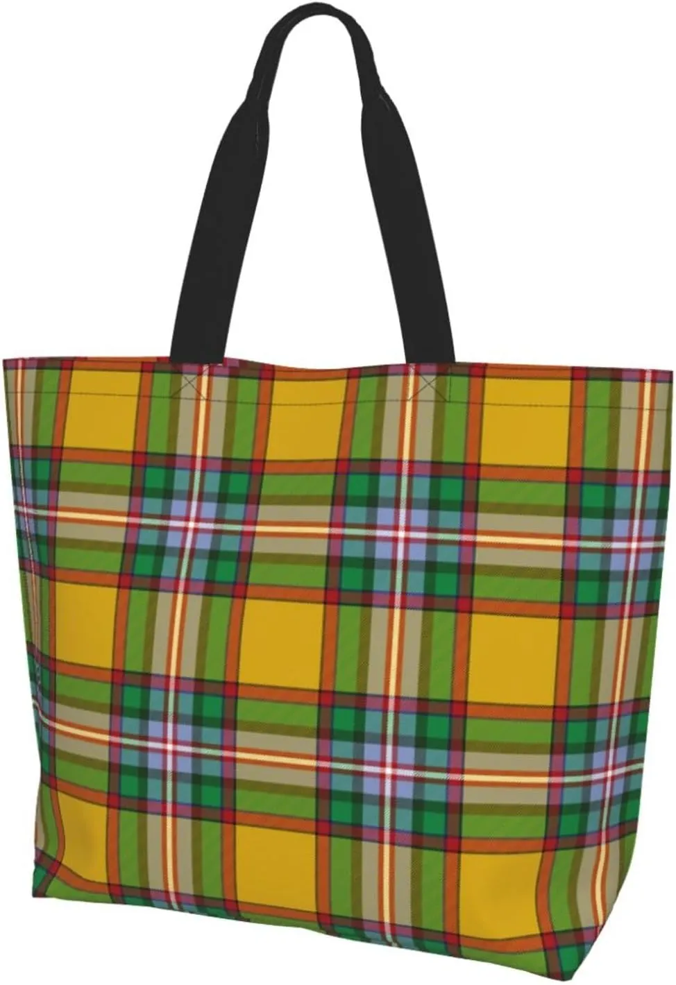 Farquharson Weathered Tartan Tote Bag For Women Weekender Travel Bag Reusable Grocery Bags Large Totes Handbags