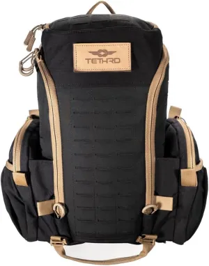 FAS Backpack w/Compression Kit - Ideal for Hunting, Camping, Hiking, Biking & Laptops - Simple/Minimalistic/User Customizable, Black & Tan