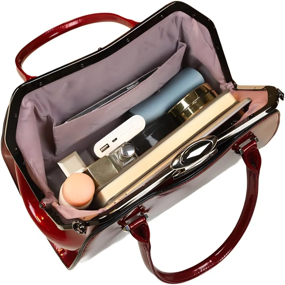 Fashion Leather Women's Top Handle Satchel Crossbody Bag Handbags Tote Purses Hard Shoulder Messenger Bags