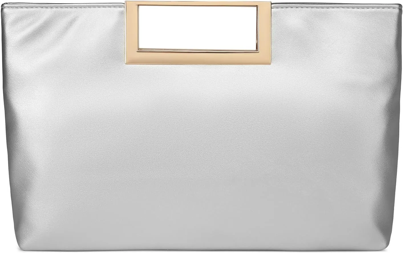 Fashion Top-Handle Bag for Women Trendy Crossbody Clutch Purse PU Leather Classic Handbag with Metal Chain