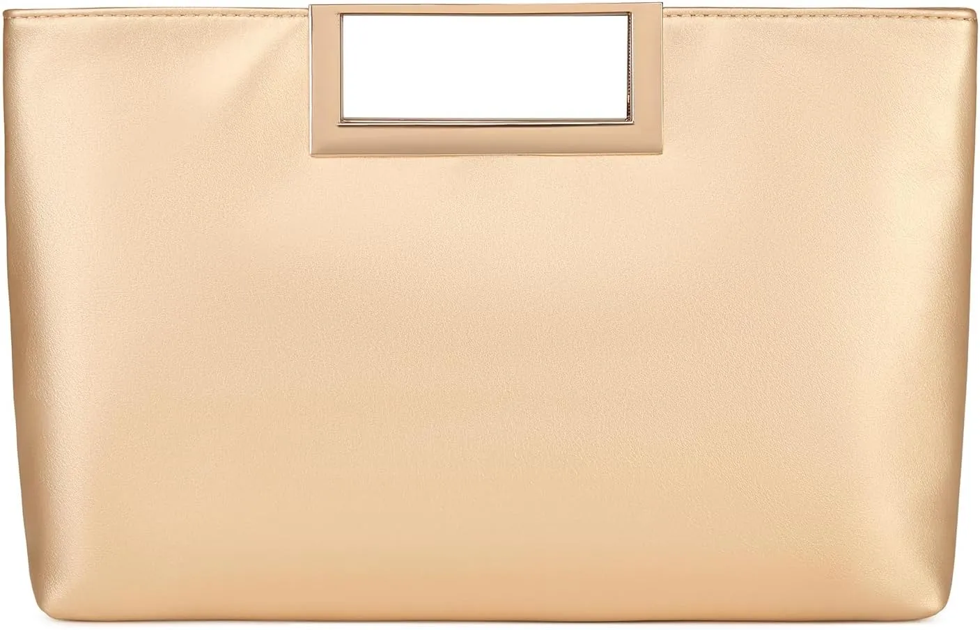Fashion Top-Handle Bag for Women Trendy Crossbody Clutch Purse PU Leather Classic Handbag with Metal Chain