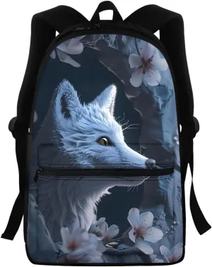 Fire Anger Fox Print Backpack School Bag for Boy Girl Men Women Large Capacity Book Bag Travel Daypack Rucksack,Fox 02