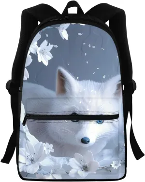 Fire Anger Fox Print Backpack School Bag for Boy Girl Men Women Large Capacity Book Bag Travel Daypack Rucksack,Fox 04