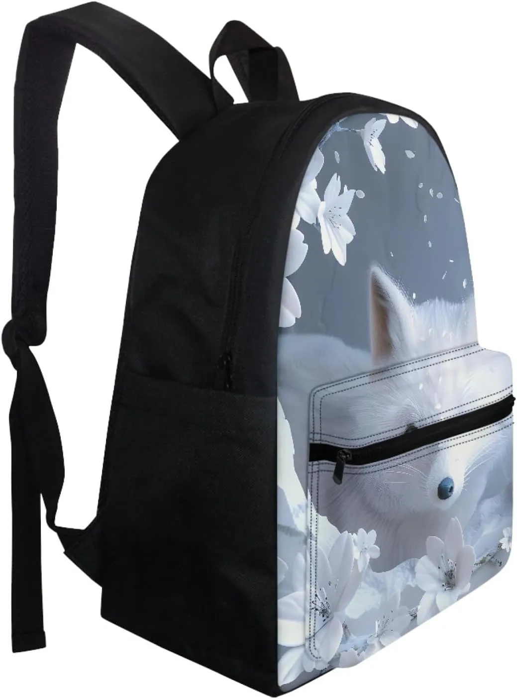 Fire Anger Fox Print Backpack School Bag for Boy Girl Men Women Large Capacity Book Bag Travel Daypack Rucksack,Fox 04