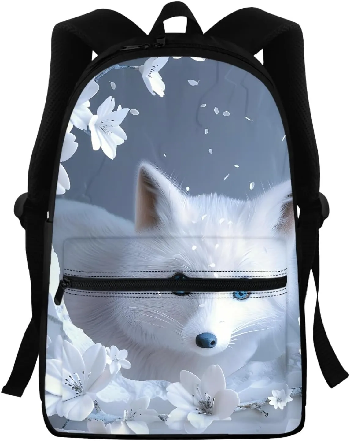Fire Anger Fox Print Backpack School Bag for Boy Girl Men Women Large Capacity Book Bag Travel Daypack Rucksack,Fox 04