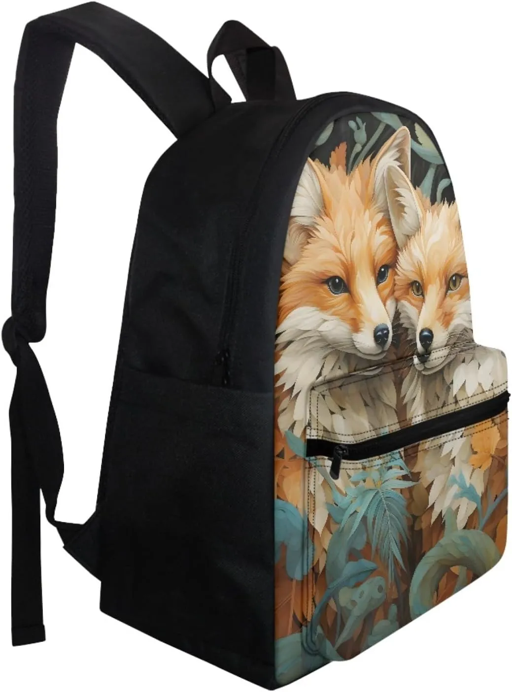 Fire Anger Fox Print Backpack School Bag for Boy Girl Men Women Large Capacity Book Bag Travel Daypack Rucksack,Fox 36