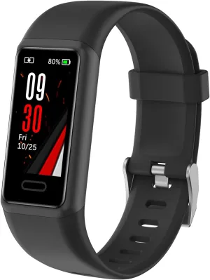 Fitness Tracker, Fitness Watches for Men Women with 24/7 Heart Rate Monitor Sleep Tracker Step/Calorie Counter Stopwatch Pedometer IP68 Waterproof