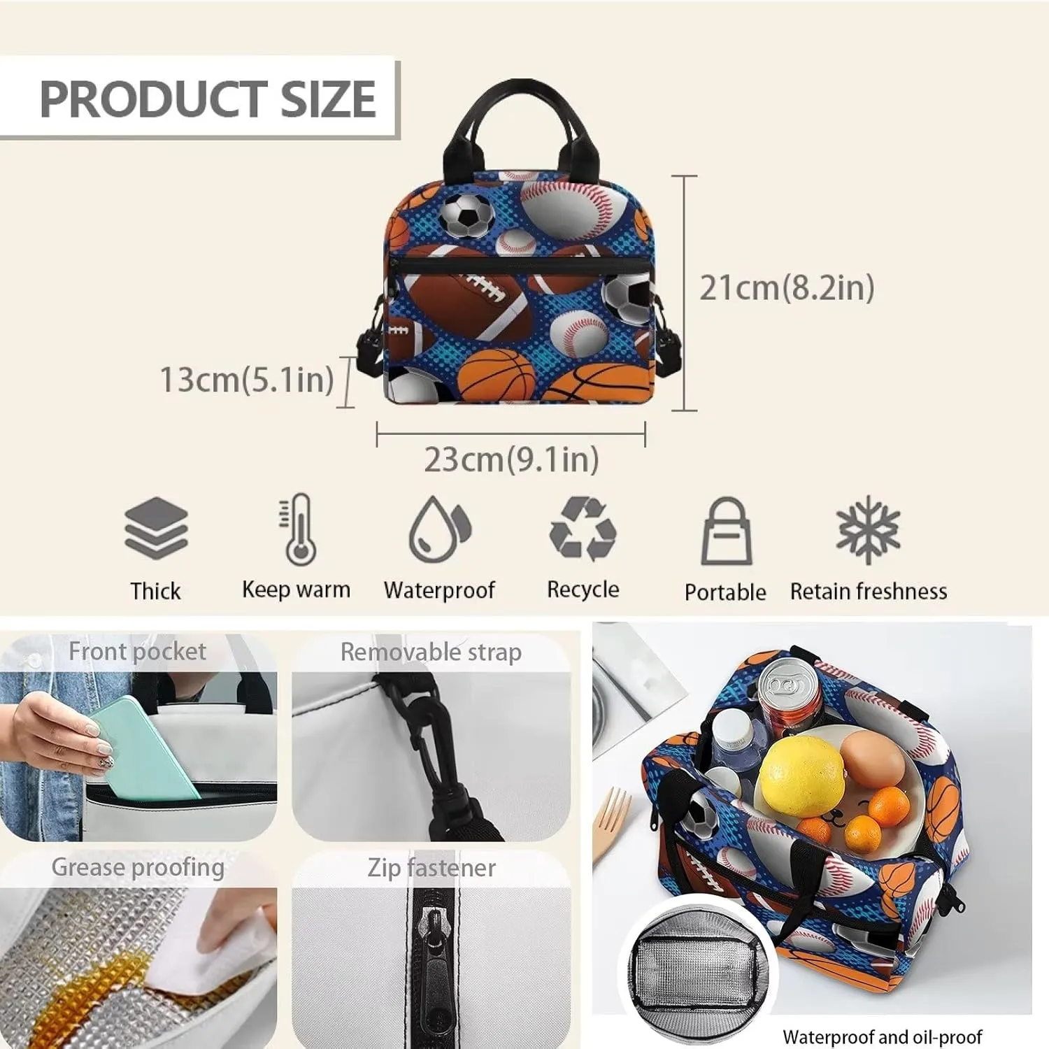 FKELYI Kids Backpack for School,Basketball Printing Boys Primary Schoolbag Shoulder Rucksack Set with Lunch Box and Pencil Case,3PCS