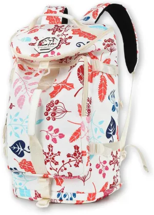 Floral Gym Duffle Bag Backpack 4 ways for Women Waterproof with Shoes Compartment for travel Sport Hiking laptop Lightweight, Kalesi XL