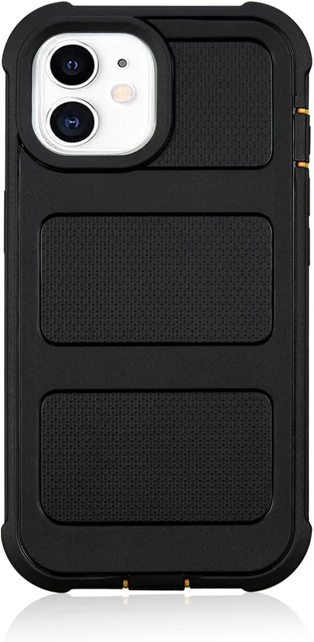 for Defender Phone Case iPhone 11 Case with Belt Clip,Shockproof Heavy Duty Rugged, 2 Layers of Sturdy for iPhone 11 Cases, Military-Grade Cover for iPhone 11 Case Black & Orange