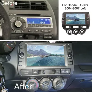 for Honda Fit Jazz Radio 2004-2007 Android 13 Car Stereo, 8” IPS Touch Screen GPS Navigation for Car Head Unit Built-in DSP Wireless/Wired Carplay Android Auto with Free Rear Camera (2GB RAM 32GB ROM)