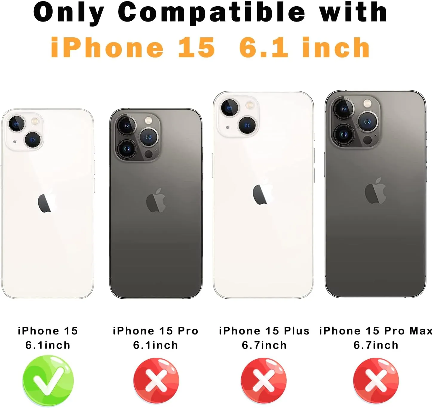 for iPhone 15 Case [Shockproof] [Dropproof] [Rugged & Durable] [2X Screen Protectors   Camera Lens Protector] Heavy Duty Protection Phone Case Cover for iPhone 15 6.1", Dark