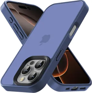 for iPhone 16 Pro Max Phone Case, Shockproof for iPhone 16 Pro Max Case, Military Grade Drop Protection, Protective Hard Back Slim Translucent Cover,Frosted Blue