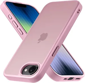 for iPhone 16E Phone Case, Shockproof for iPhone 16E Case, Military Grade Drop Protection, Protective Hard Back Slim Translucent Cove, Pink