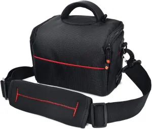 FOSOTO Compact Camera Shoulder Bag Case with Waterproof Rain Cover Compatible for Canon EOS M50 PowerShot SX420 SX430 SX70 SX50 SX30IS Sony a6400 RX10 DSC-H300 Nikon Coolpix P900
