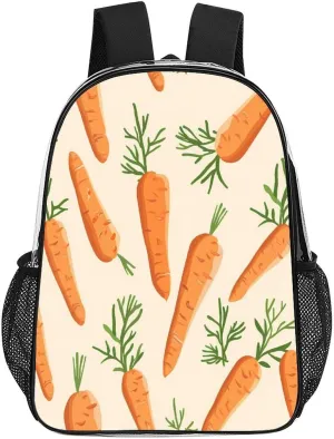 Fresh Carrots Clear Shoulders Bag Unisex Backpack for Camping Hiking Travel