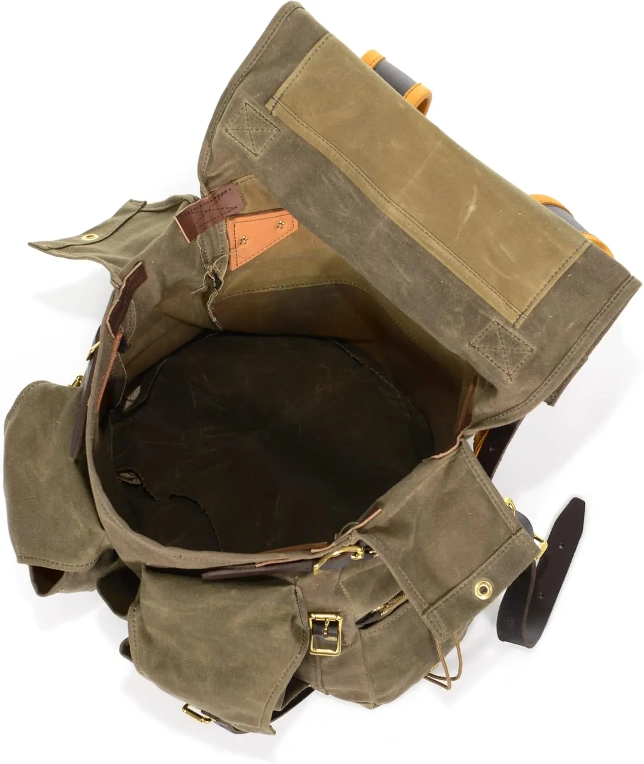 Frost River Isle Royale Mini Bushcraft Backpack - Durable Waxed Canvas Outdoor Hiking Pack, 18 Liter, Field Tan