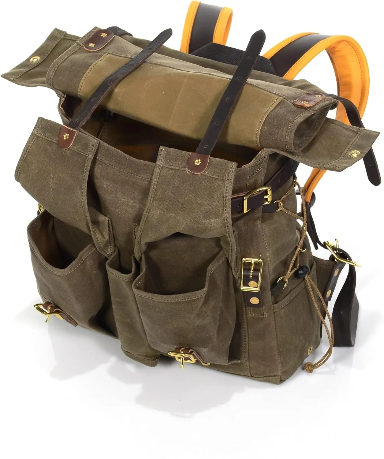 Frost River Isle Royale Mini Bushcraft Backpack - Durable Waxed Canvas Outdoor Hiking Pack, 18 Liter, Field Tan