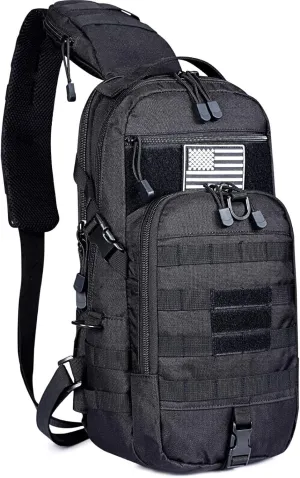 G4Free EDC Bag Tactical Sling Bag Backpack Molle Chest Shoulder Assault Pack Rectangular Outdoor Daypack