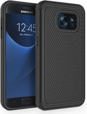Galaxy S7 Case, SYONER [Shockproof] Defender Protective Phone Case Cover for Samsung Galaxy S7 (5.1", 2016) [Black]