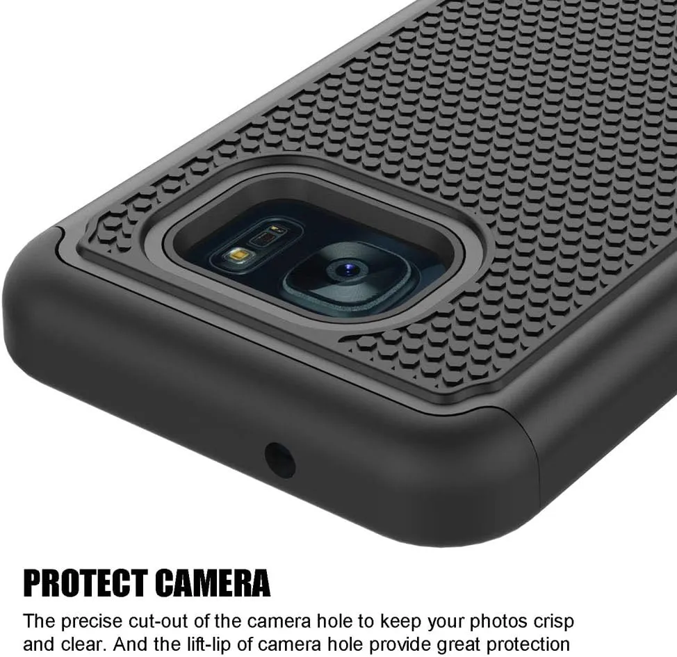 Galaxy S7 Case, SYONER [Shockproof] Defender Protective Phone Case Cover for Samsung Galaxy S7 (5.1", 2016) [Black]