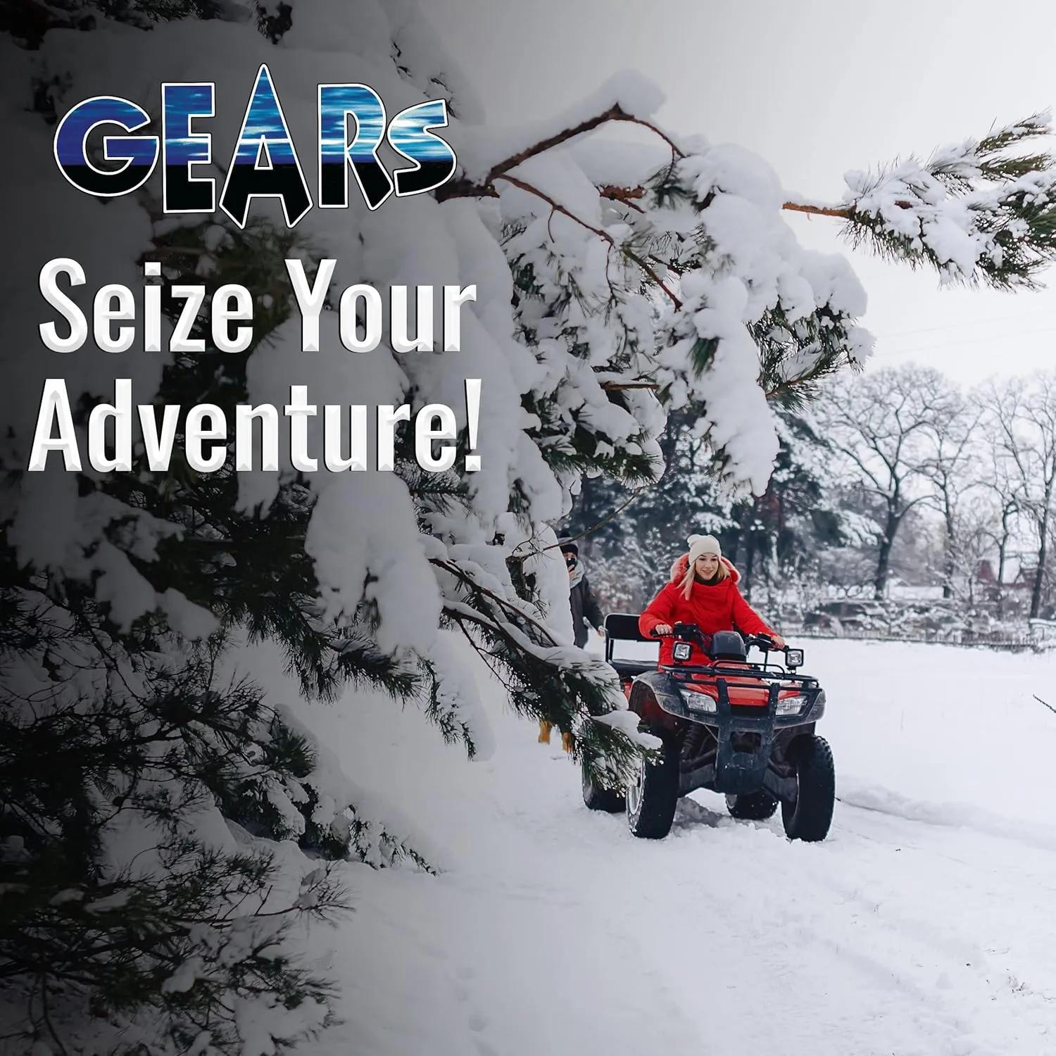 GEARS Large Handlebar Bag for Snowmobile, Sled, ATV - Fanny Pack Storage Pouch for Everyday Carry - Water-resistant Holder for Cell Phone, Camera, Paperwork, Gloves, Maps, Snacks etc.
