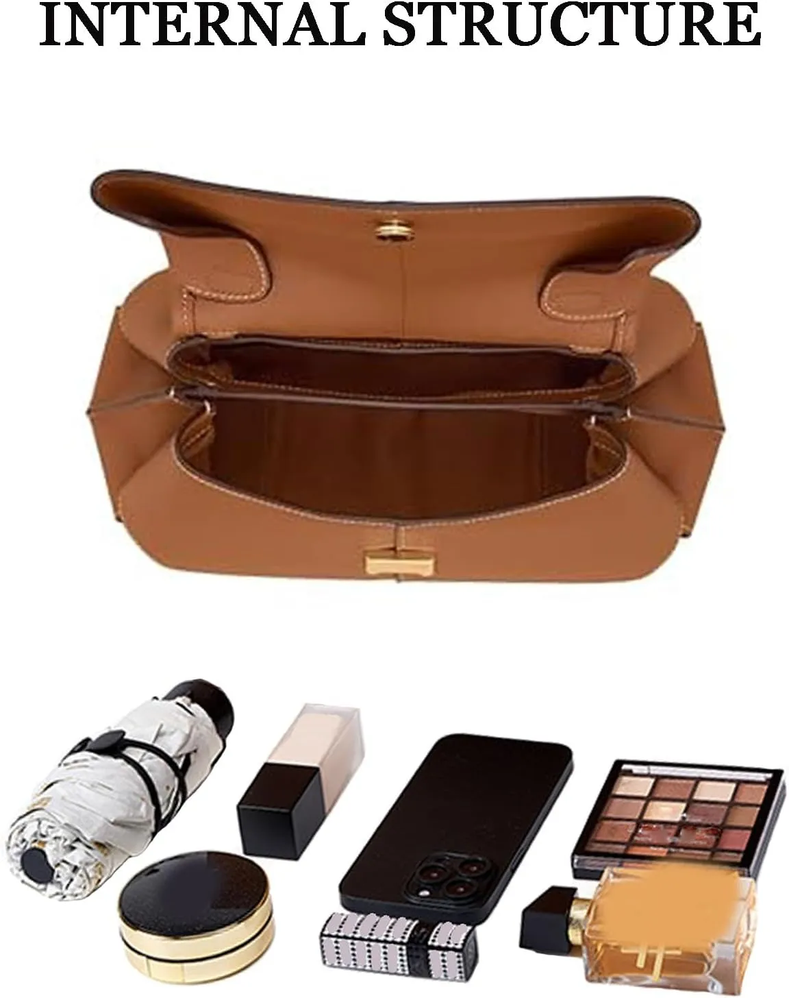Genuine Leather Handbag for Women, Top Handle Bag, Designer Shoulder Bag Crossbody, Fashion Hobo with Adjustable Strap.