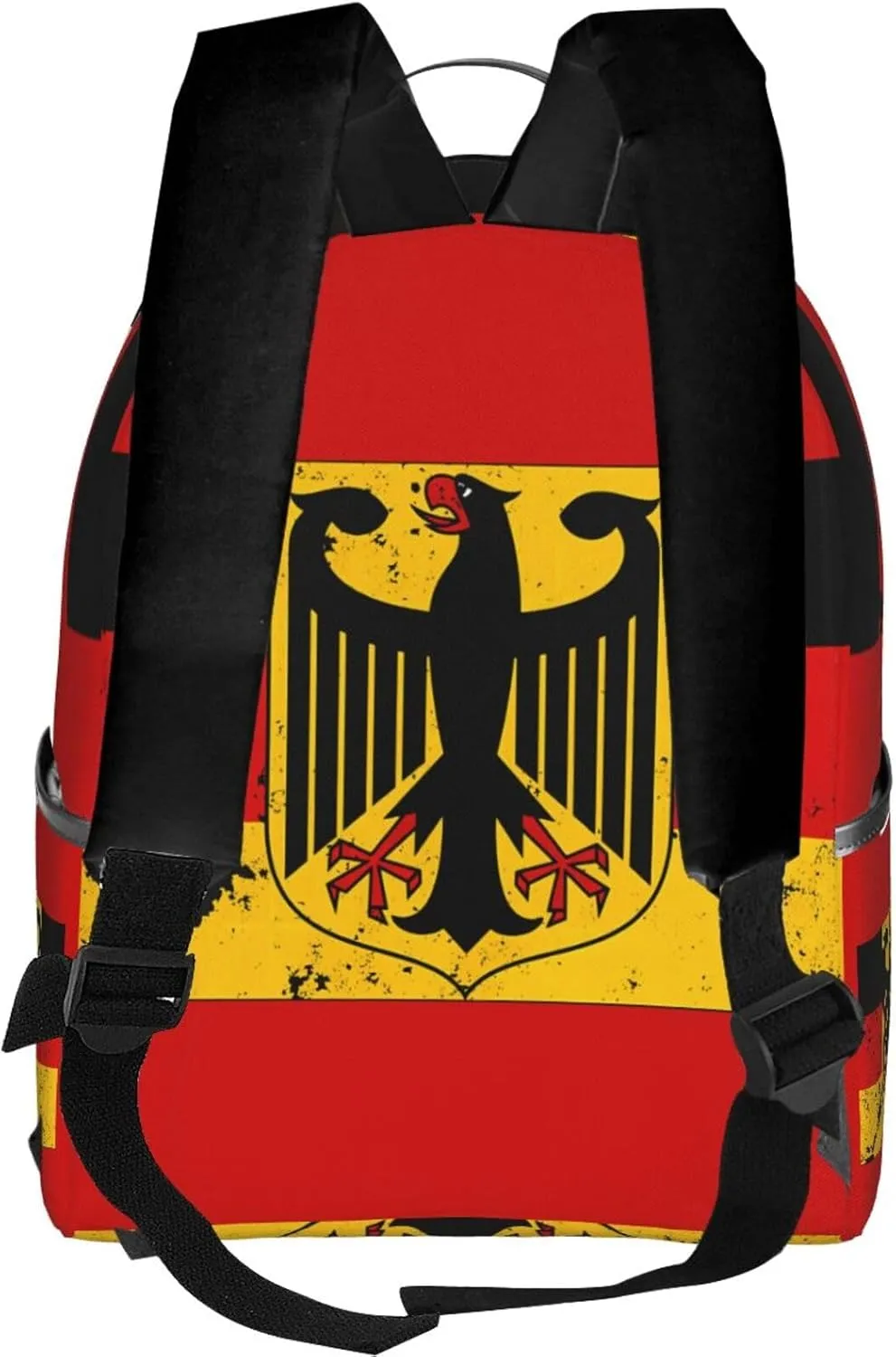 Germany Coat of Arms German Flag Casual Backpacks Laptop Backpack Carry-on Daypack Sports Travel Rucksack Lightweight Working Bag for Outdoor Hiking Cycling Walking