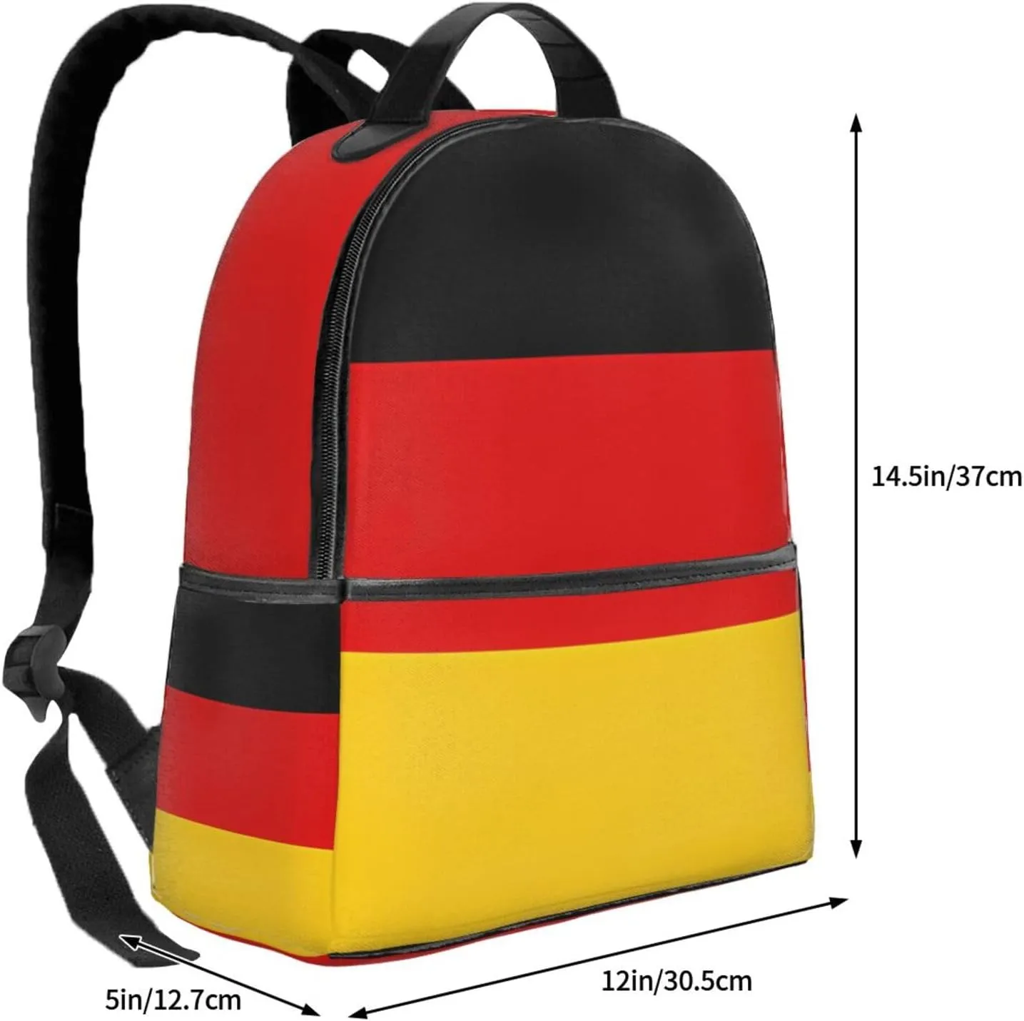 Germany Flag Casual Backpacks Laptop Backpack Carry-on Daypack Sports Travel Rucksack Lightweight Working Bag for Outdoor Hiking Cycling Walking