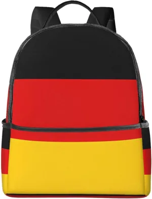 Germany Flag Casual Backpacks Laptop Backpack Carry-on Daypack Sports Travel Rucksack Lightweight Working Bag for Outdoor Hiking Cycling Walking