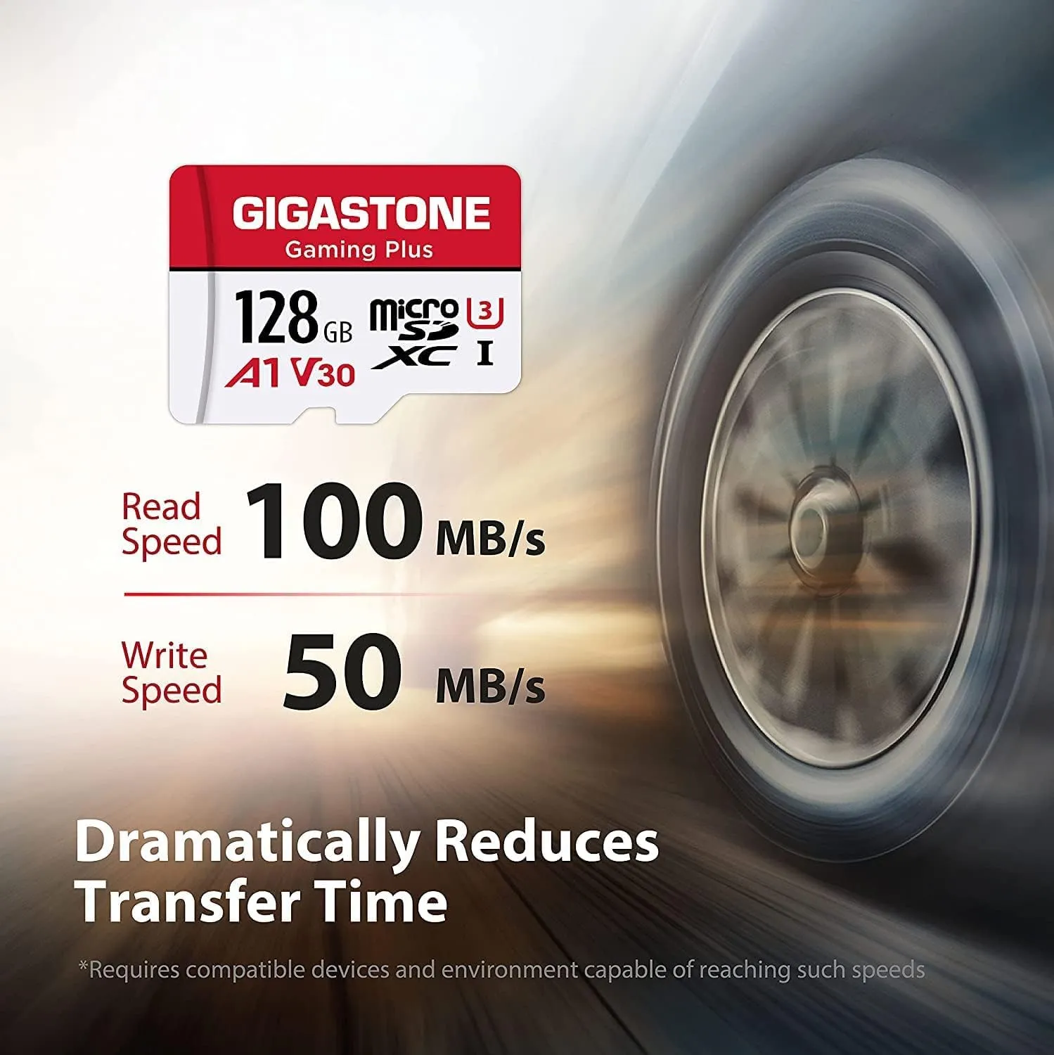 GIGASTONE Micro SD Card 128GB 5-Pack, Gaming Plus, MicroSDXC Memory Card for Nintendo-Switch, Security Camera, Dash Cam, UHS-I U3 A1 Class 10, up to 100MB/s, with MicroSD to SD Adapter