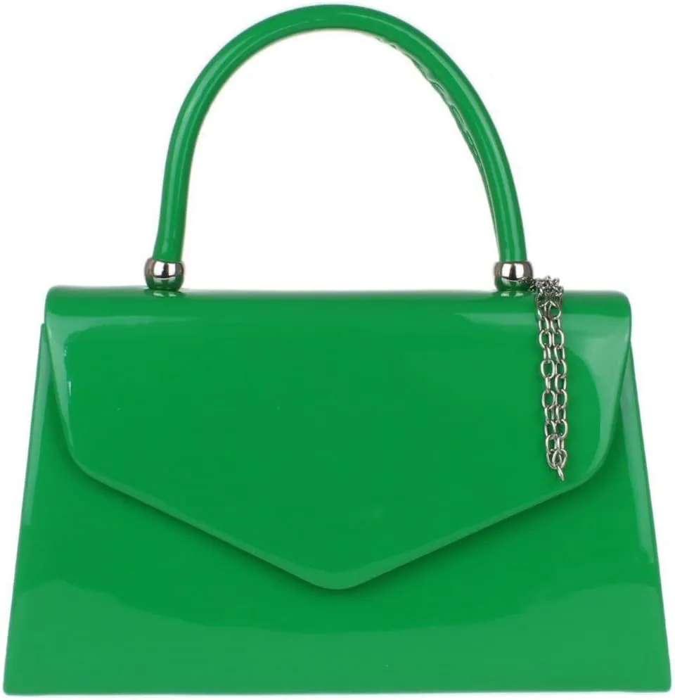 Girly HandBags Patent Clutch Bag Handbag Small Hard Case Ladies