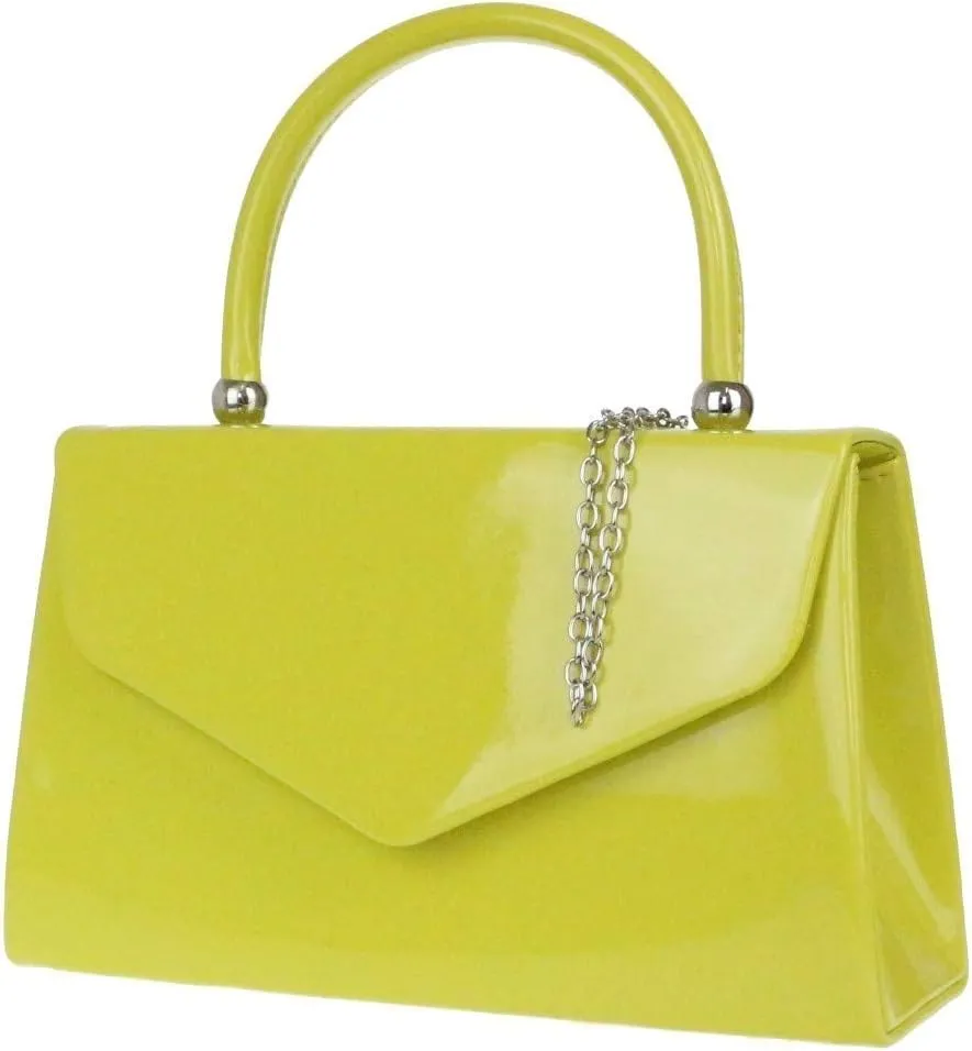 Girly HandBags Patent Clutch Bag Handbag Small Hard Case Ladies