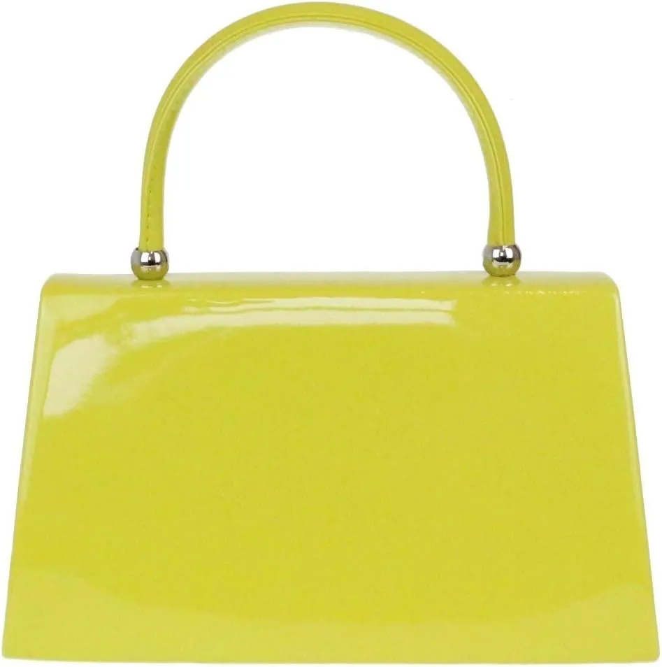 Girly HandBags Patent Clutch Bag Handbag Small Hard Case Ladies