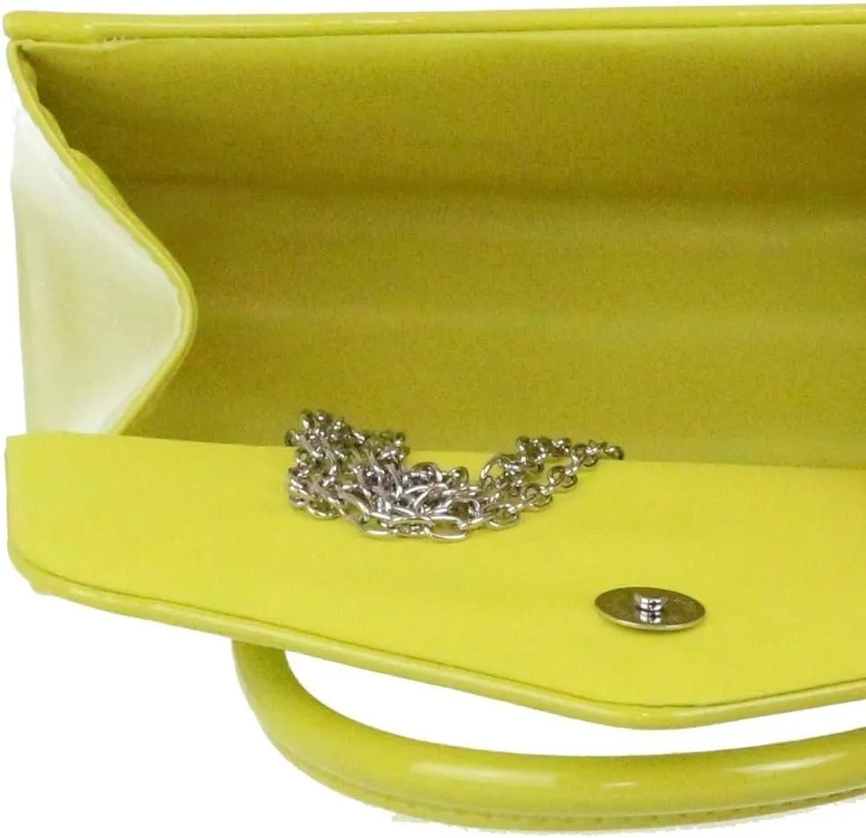 Girly HandBags Patent Clutch Bag Handbag Small Hard Case Ladies