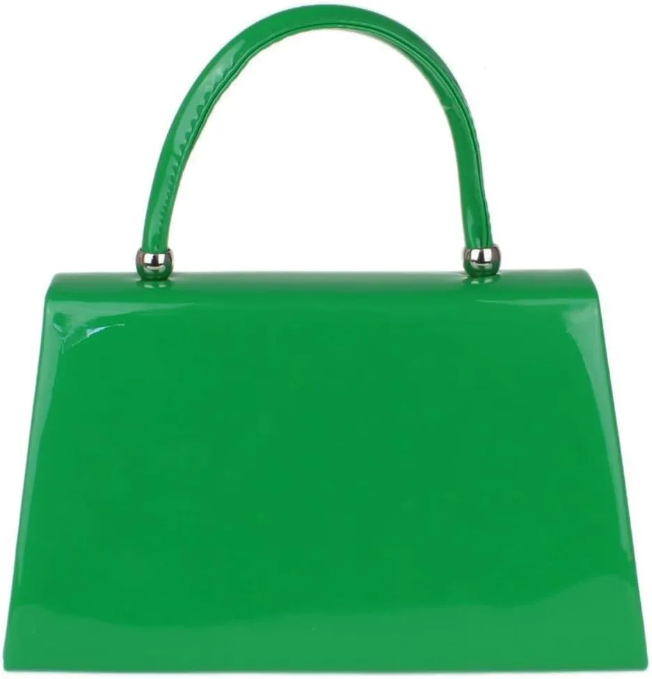 Girly HandBags Patent Clutch Bag Handbag Small Hard Case Ladies